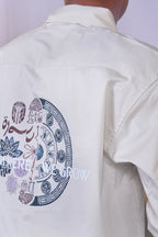ORIGIN CODE – Light Beige Twill Cotton Shirt | Relaxed Fit Premium Casualwear – ANDANZA