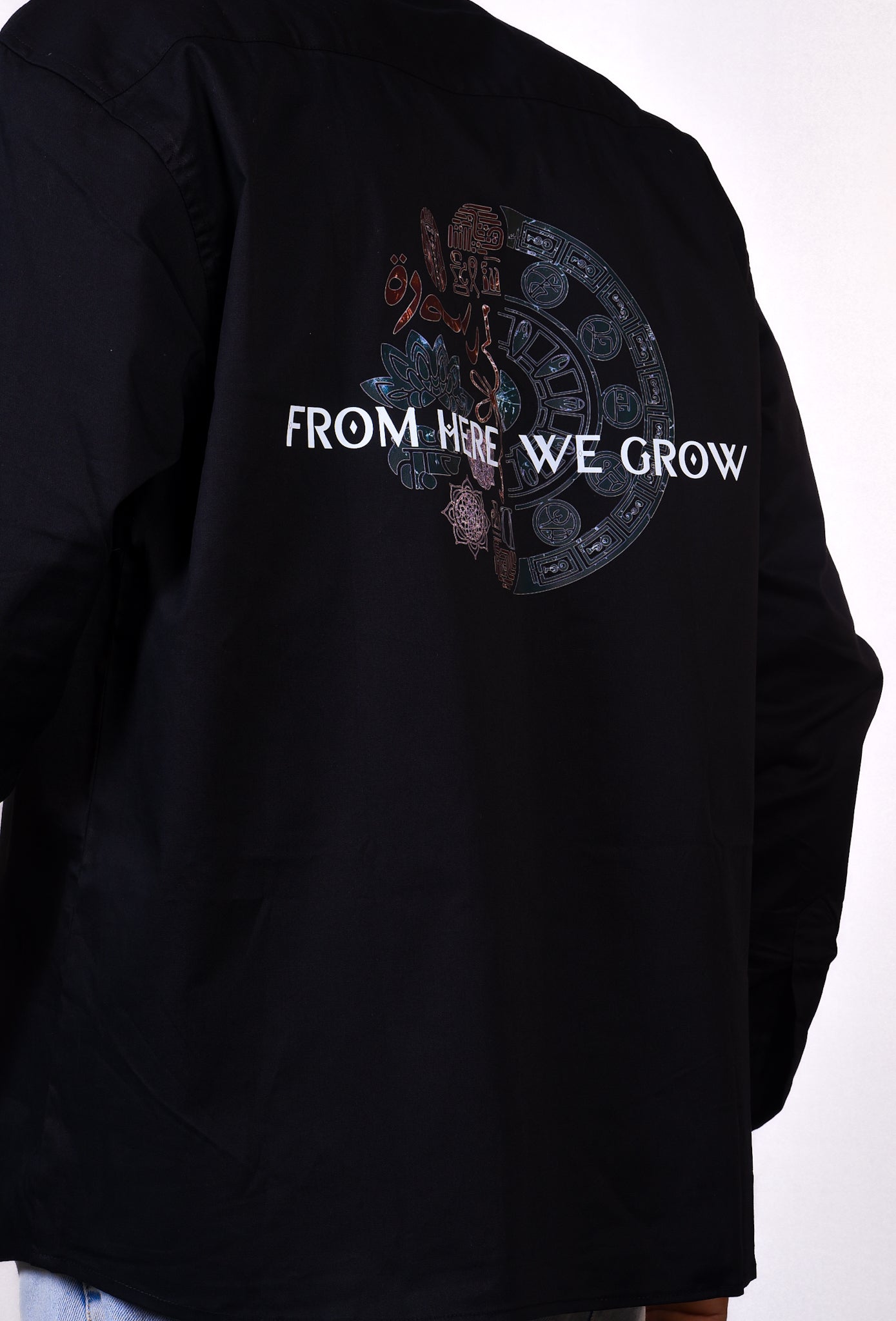 ORIGIN CODE – Black Twill Cotton Shirt | Relaxed Fit Premium Casualwear – ANDANZA