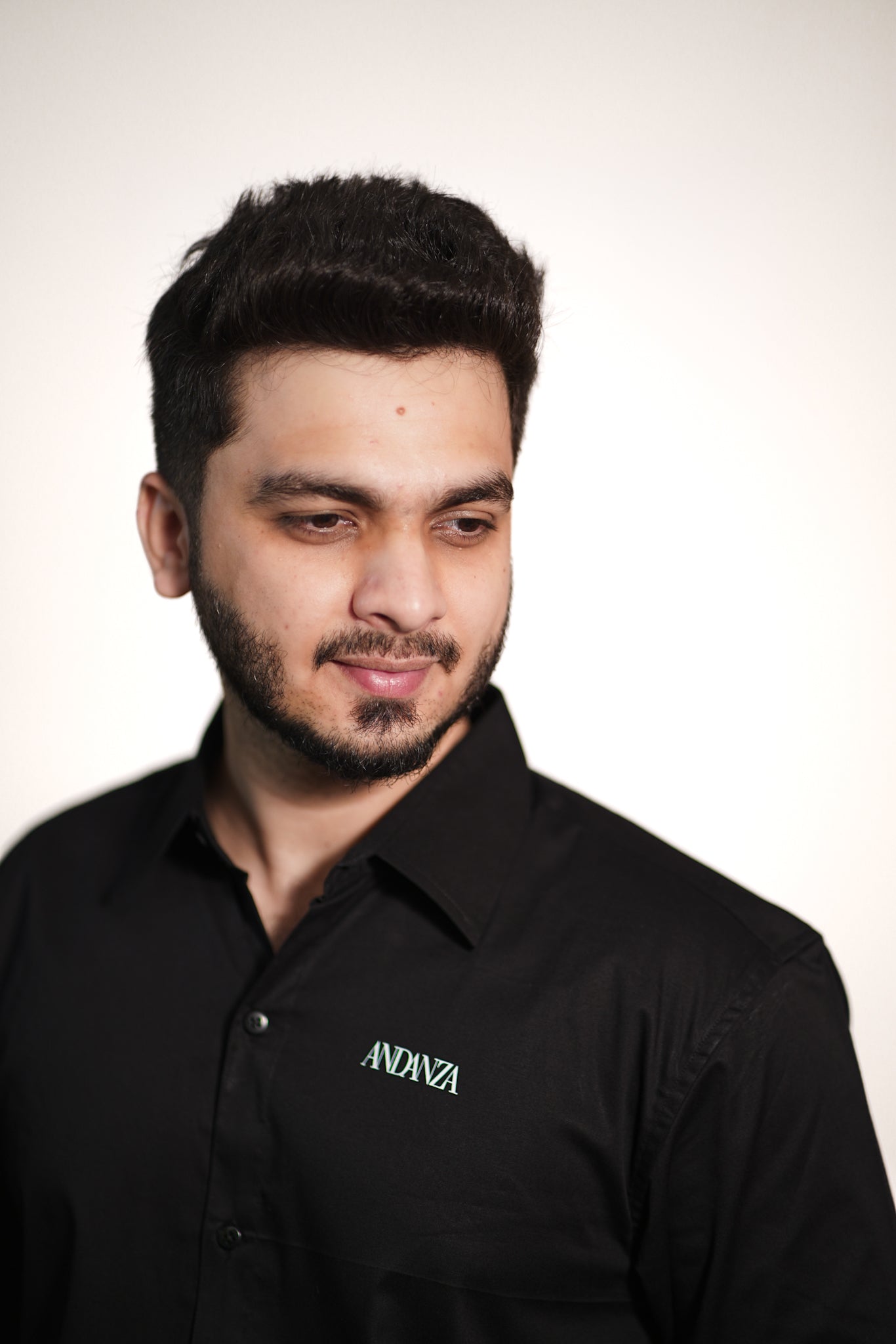 RISE ABOVE – Black Twill Cotton Shirt |  Relaxed Fit Premium Casualwear – ANDANZA