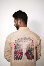 THE BECOMING – Beige Twill Cotton Shirt |  Relaxed Fit Premium Casualwear – ANDANZA