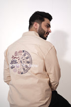 ORIGIN CODE – Beige Twill Cotton Shirt | Relaxed Fit Premium Casualwear – ANDANZA